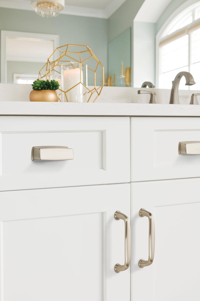 Amerock | Cabinet Pull | Satin Nickel | 3-3/4 inch (96 mm) Center to Center | Kane | 1 Pack | Drawer Pull | Drawer Handle | Cabinet Hardware - Image 2
